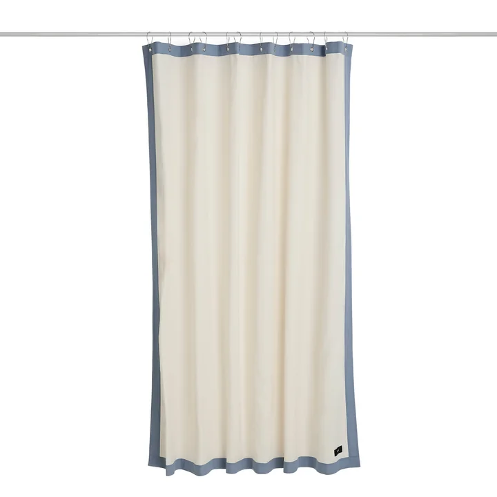 HAY - " Outline " Shower Curtain, cream / blue