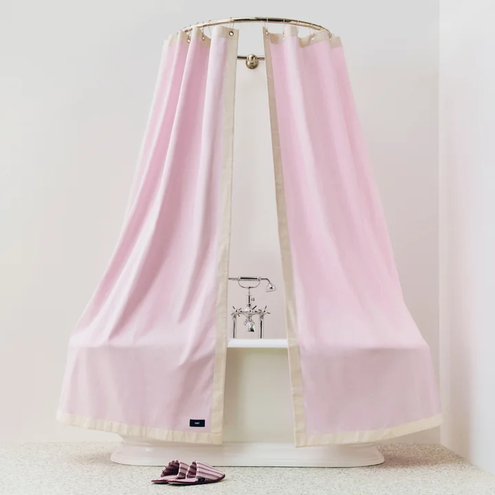 HAY - " Outline " Shower Curtain, Pink/Cream