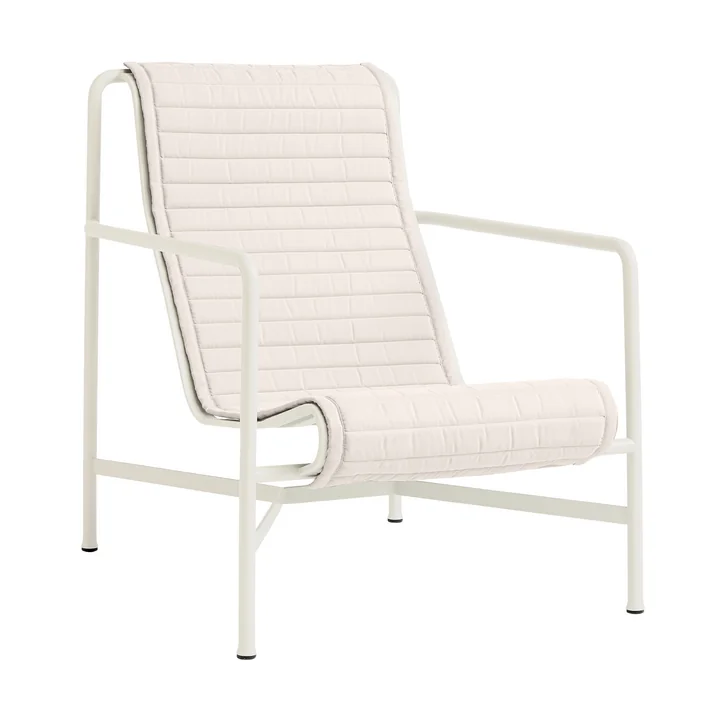 HAY - " Palissade " Quilted Cushion for Lounge Chair High, cream-white on Lounge Chair High