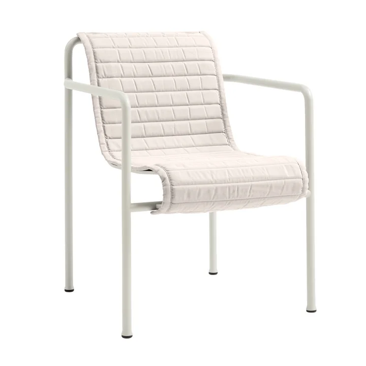 HAY - " Palissade " Quilted Cushion for Dining Armchair, cream-white on Dining Armchair