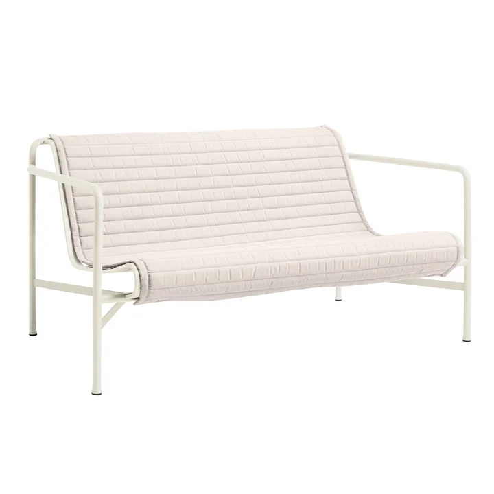 HAY - " Palissade " Quilted Cushion for Lounge Sofa, cream-white on Lounge Sofa