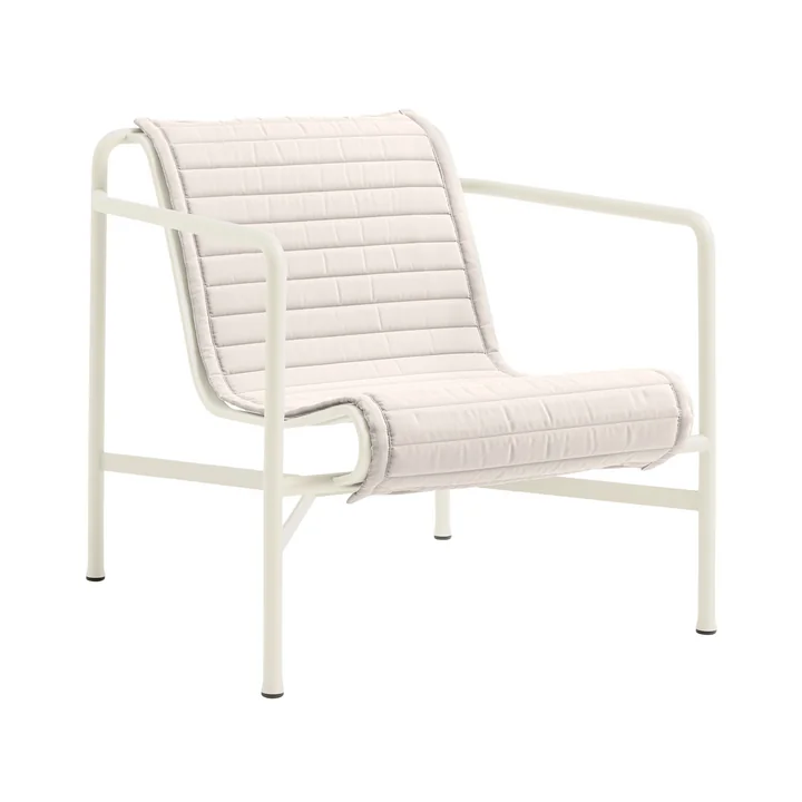 HAY - " Palissade " Quilted Cushion for Lounge Chair Low, cream-white on Lounge Chair Low