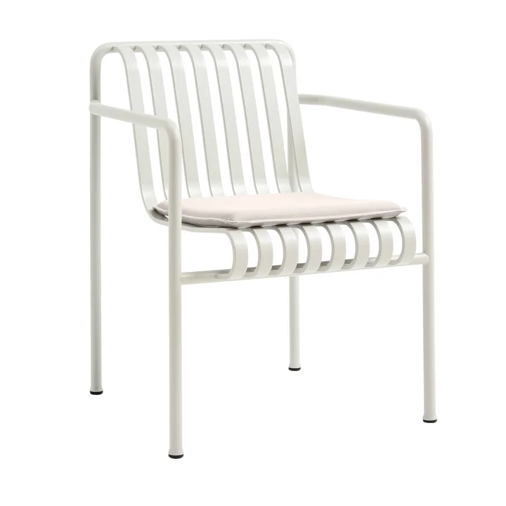 HAY - Palissade Seat Cushion for Dining Armchair, cream-white on Dining Armchair