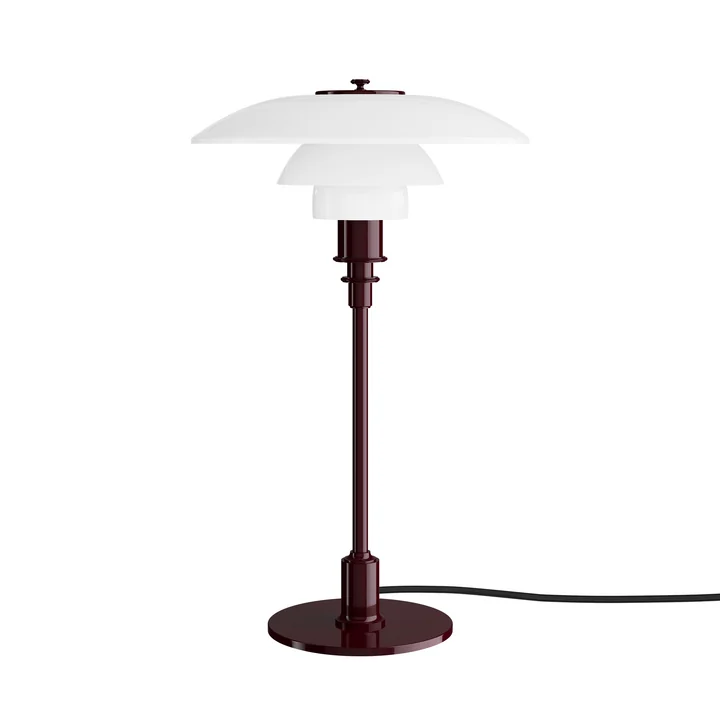 Louis Poulsen - PH 3/2 Glossy Table Lamp, burgundy