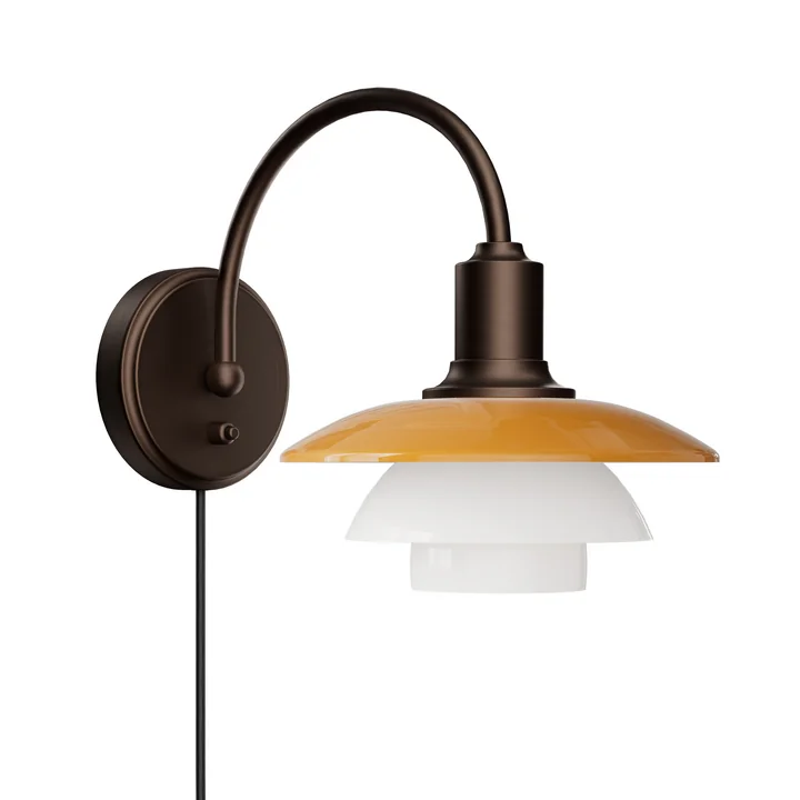 Louis Poulsen - PH 2/2 Centenary Edition Wall Sconce, Amber / Opal White