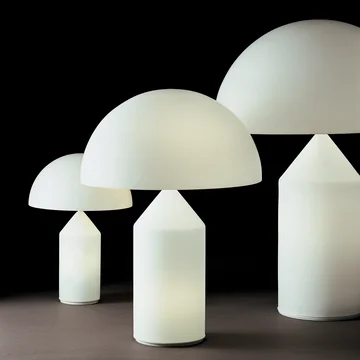 The Atollo table lamps from Oluce