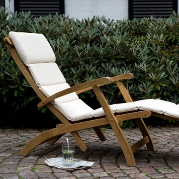 Skagerak - Steamer Lounger, teak, with cushion