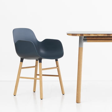 Form armchair by Normann Copenhagen made of oak in blue