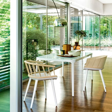 Dining room chairs with wooden back