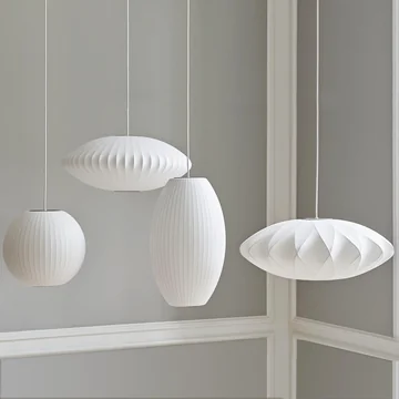 Nelson Saucer Crisscross Bubble pendant light from HAY in various shapes