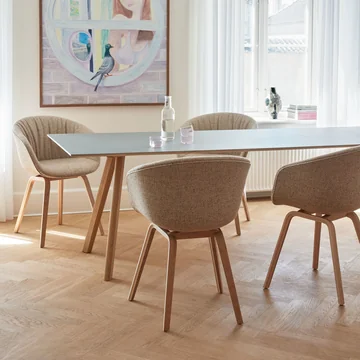 About A Chair AAC 23 Soft from HAY in oak matt lacquered / fully upholstered Bolgheri LGG60