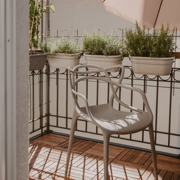 Masters chair from Kartell on the balcony of blogger Munich with us