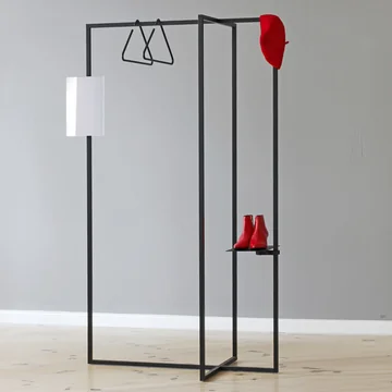 Wardrobe with minimalist accessories