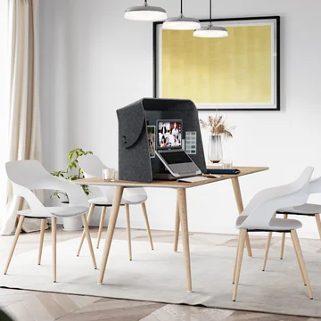 The Occo table from Wilkhahn in the dining room home office