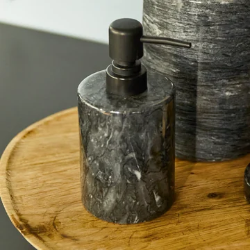Marble soap dispenser from yunic in dark gray