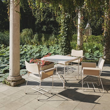 Tropique Outdoor Dining Table and Dining Chair by Gubi