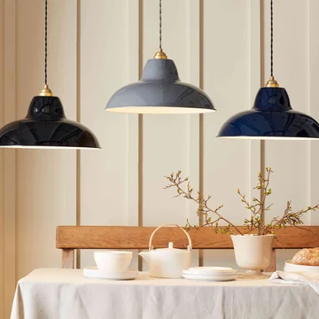 Original 1227 Midi Wide Brass pendant light from Anglepoise