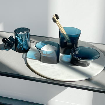 Cala bath accessories from XLBoom in the color blue