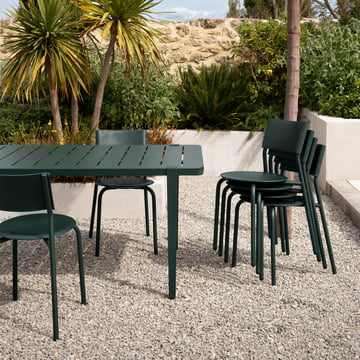 Garden table MIDI Collection, 190 x 90 cm, forest green from TipToe