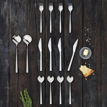 Gense - Fuga Cutlery set, matte / shiny steel (16 pcs.)