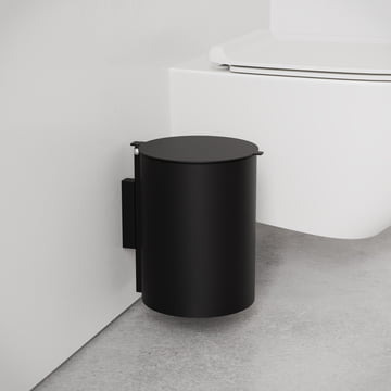 Bathroom trash can, black from Nichba Design