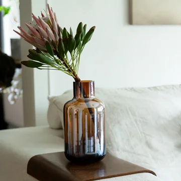 HANA - Lister vase 13 x H 25 cm, amber