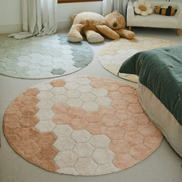 Honeycomb washable carpet from Lorena Canals