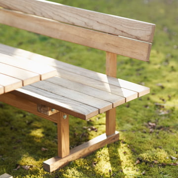 FDB Møbler - M16 Garden bench 56.5 x 180 cm, natural oiled ash