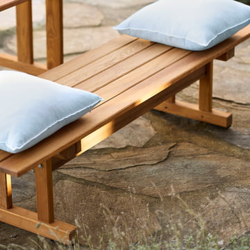 FDB Møbler - M15 Garden bench 49.5 x 180 cm, natural oiled ash