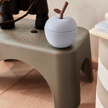 Rabbit Step stool, olive / apple cup from OYOY Mini