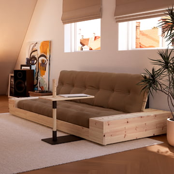 Karup Design - Adjust Side table, clear lacquered pine, base sofa bed
