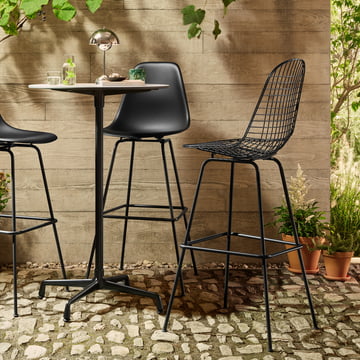 Eames Wire Bar stool, high, basic dark from Vitra