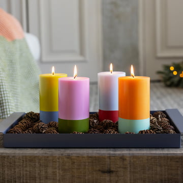Pillar candle (set of 2), marseille and porto by Remember