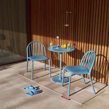Fred's outdoor table Ø 60 cm + chair (set of 2) by Fatboy