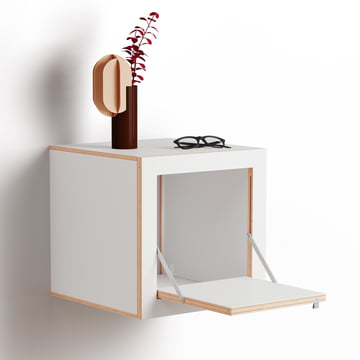Ambivalenz - Fläpps Box bedside table 40 x 40 cm, white