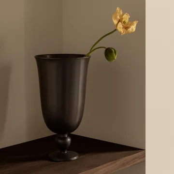 Audo - Pavot Vase, h 28.7 cm, dark brown
