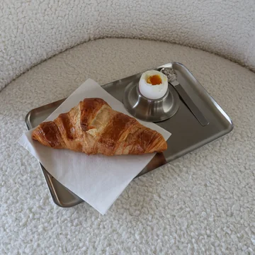 Nichba Design - Serving tray, stainless steel, egg cup