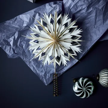 House Doctor - Alsta Christmas tree star, Ø 25 cm, white / gold
