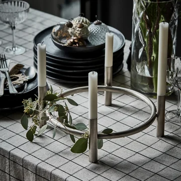 House Doctor - Maxi Advent candle holder, Ø 30 cm, antique silver