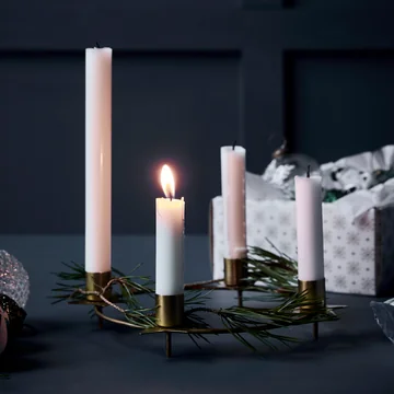 House Doctor - Stage Candlestick Ø 25 x 5 cm, antique brass