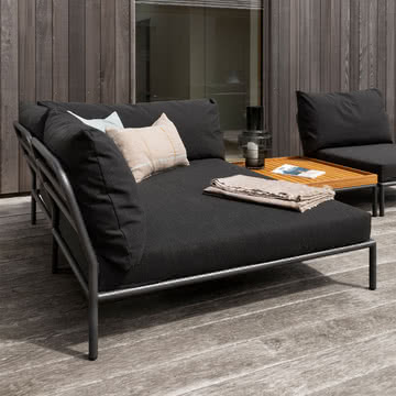 HOUE - Level 2 Cozy Sofa, left, dark gray / charcoal