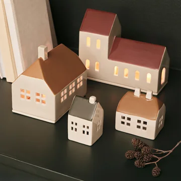 Broste Copenhagen - Bo Christmas tree decoration, golden brown / grape leaf green (set of 2)