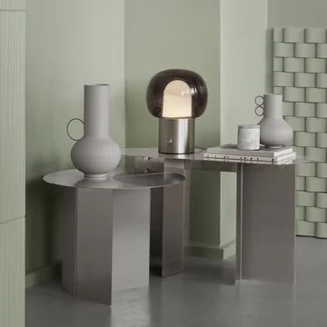 Blomus - Oru Side table and bench, stainless steel matt