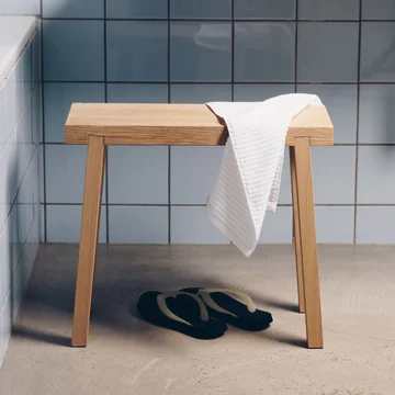 side by side - Stool bench, large, natural oak