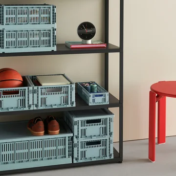 HAY - Color Crate baskets, dusty blue, recycled