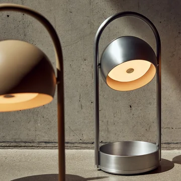 Frandsen - Ball Portable LED table lamp, brushed aluminum