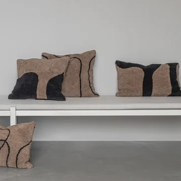 Mette Ditmer - Figura Cushion cover, tufted, brown