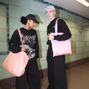 OUT Objekte unserer Tage - Tote bag, soft pink and Weekend bag, soft pink