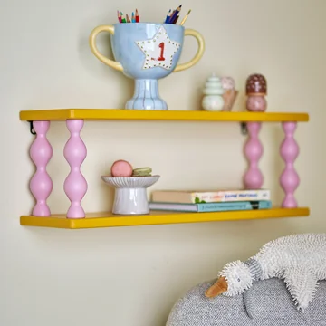Bloomingville Mini - Bibiola wall shelf, 60 cm, yellow