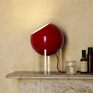 & Tradition - Topan VP13 table lamp, H 31.5 cm, clear / vermilion red